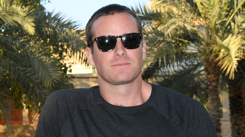 Armie Hammer wears sunglasses in Saudi Arabia