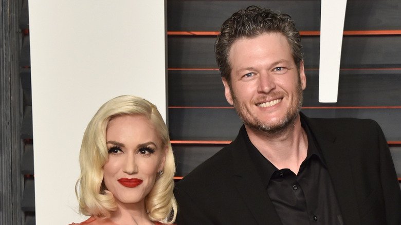 Gwen Stefani and Blake Shelton at 2016 Vanity Fair Oscar Party