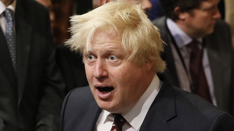 Boris Johnson giving a shocked expression