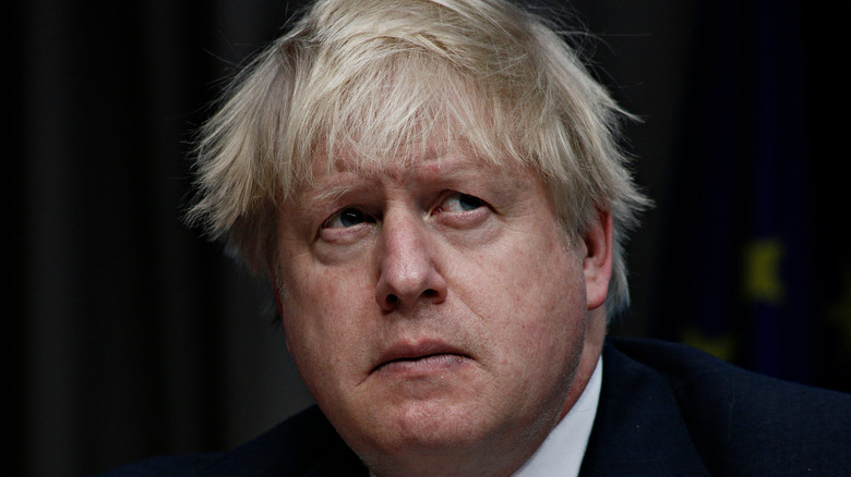 Boris Johnson frowning