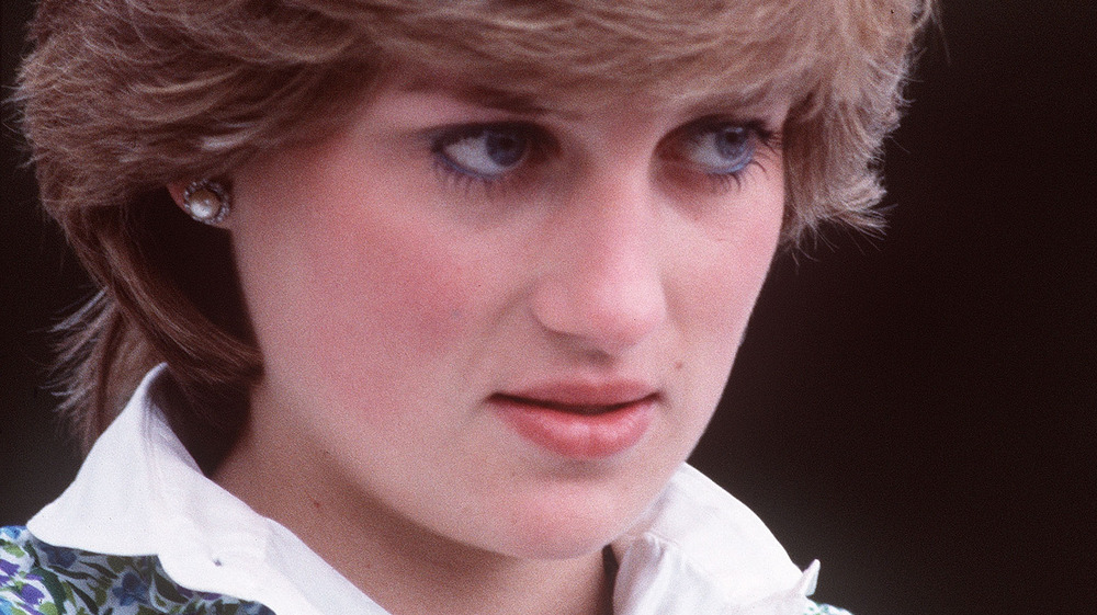 Princess Diana looking annoyed 