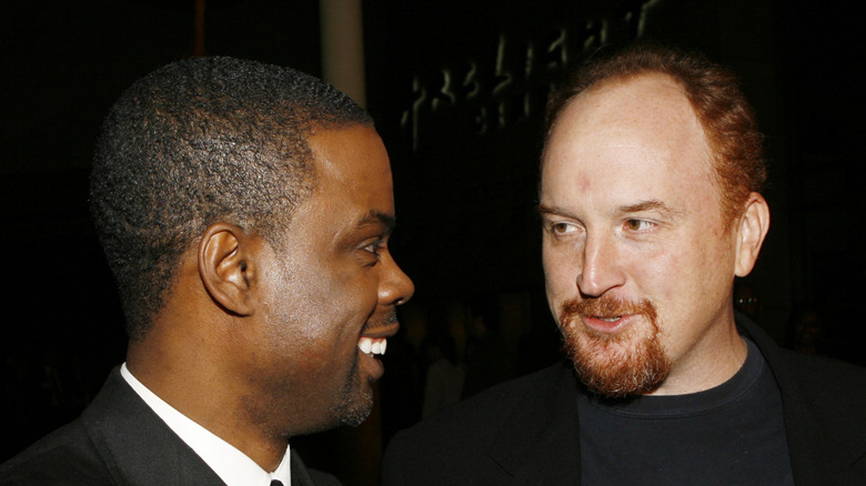 Chris Rock talking to Louis C.K.