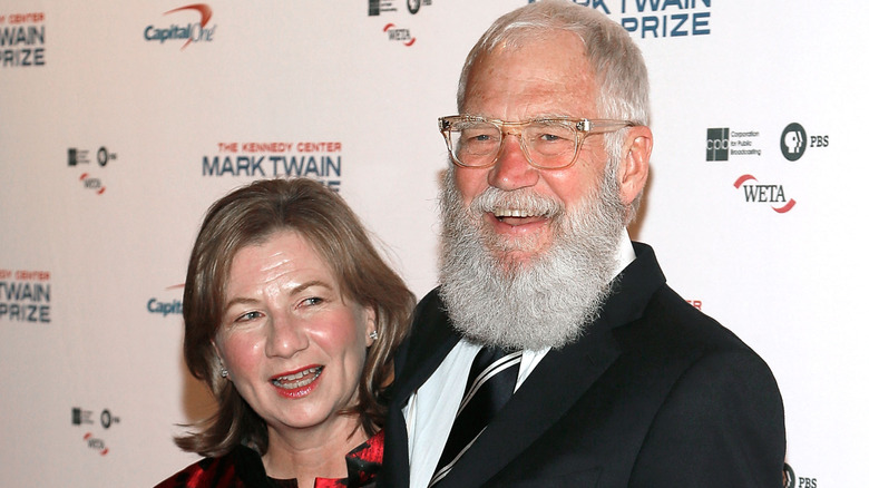 David Letterman, Regina Lasko smiling