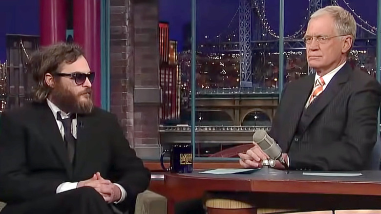 Joachin Phoenix with David Letterman