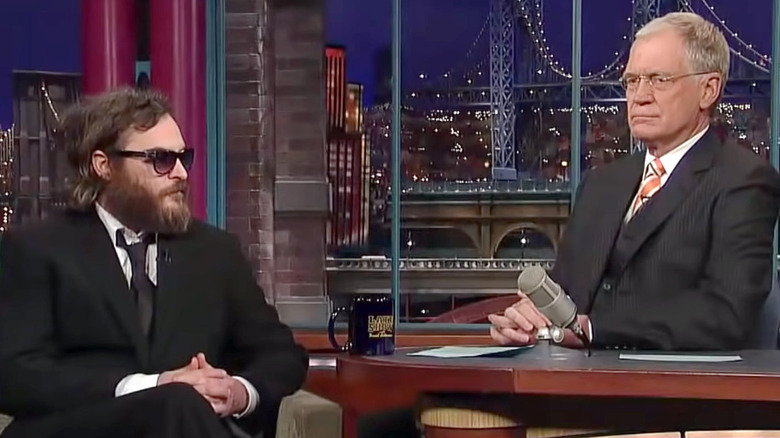 Joachin Phoenix with David Letterman