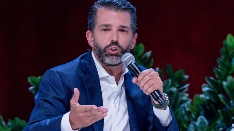 Donald Trump Jr. on stage at Megyn Kelly Live