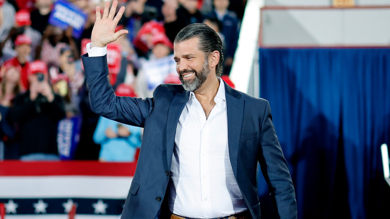 Donald Trump Jr. at 2024 campaign rally at the J.S. Dorton Arena