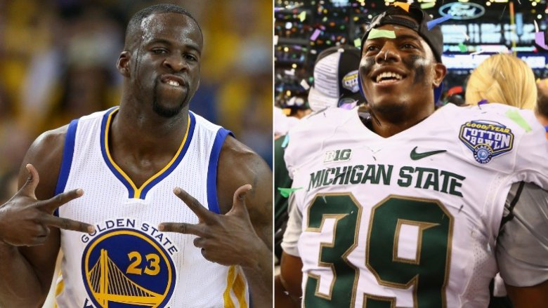Draymond Green and Jermaine Edmondson split image