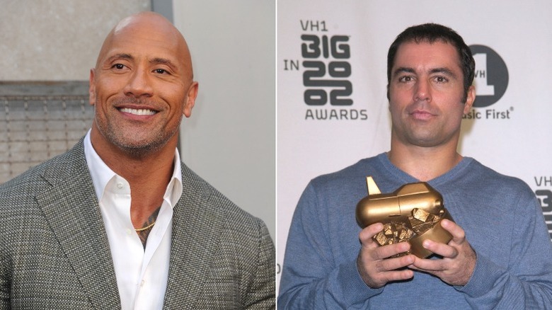 Dwayne Johnson, Joe Rogan posing