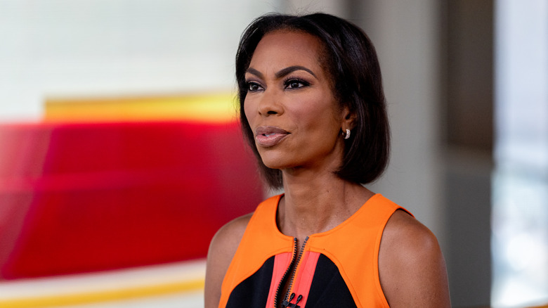 Harris Faulkner hosting "The Faulkner Focus" at Fox News Channel Studios