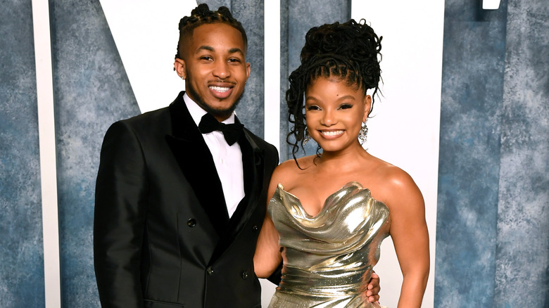 Halle Bailey posing with DDG