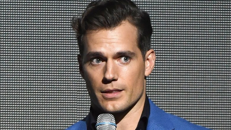 Henry Cavill looking confused at CinemaCon 2018