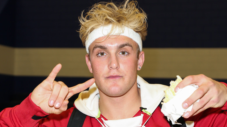 Jake Paul eating food in 2019