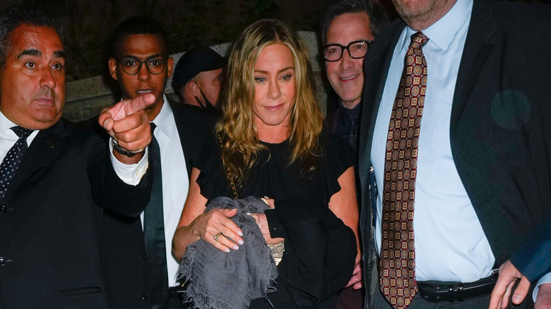 Jennifer Aniston posing for cameras