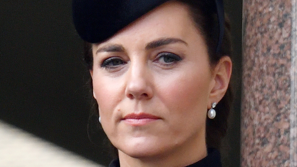 Kate Middleton looking serious