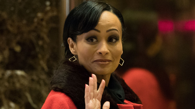 Katrina Pierson smiling and waving