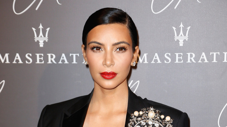 Kim Kardashian in red lipstick