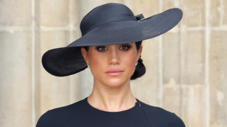 Meghan Markle in an all black outfit