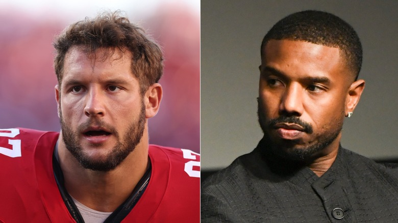 Nick Bosa and Michael B. Jordan side by side