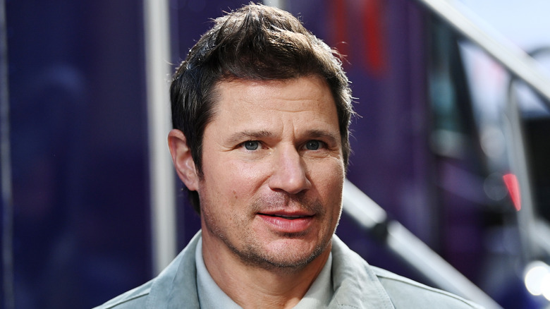 Nick Lachey posing in 2023