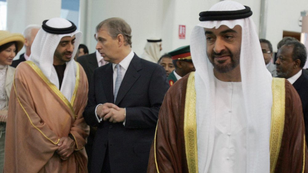 Andrew chatting with Emirati foreign minister
