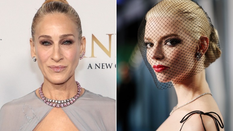 Sarah Jessica Parker pouting, Anya Taylor-Joy face net