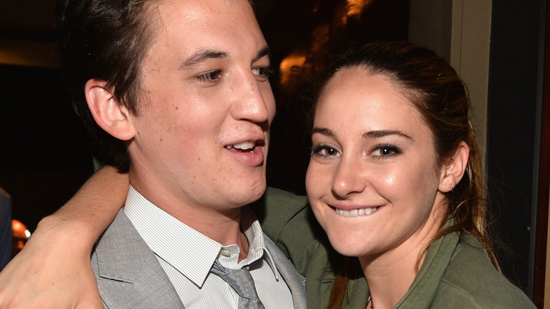 Miles Teller, Shailene Woodley biting lip