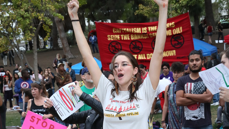 Shailene Woodley protesting