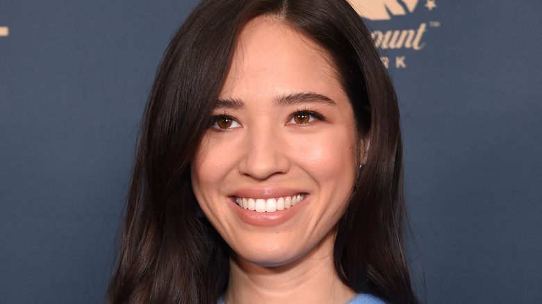 Kelsey Asbille posing for cameras