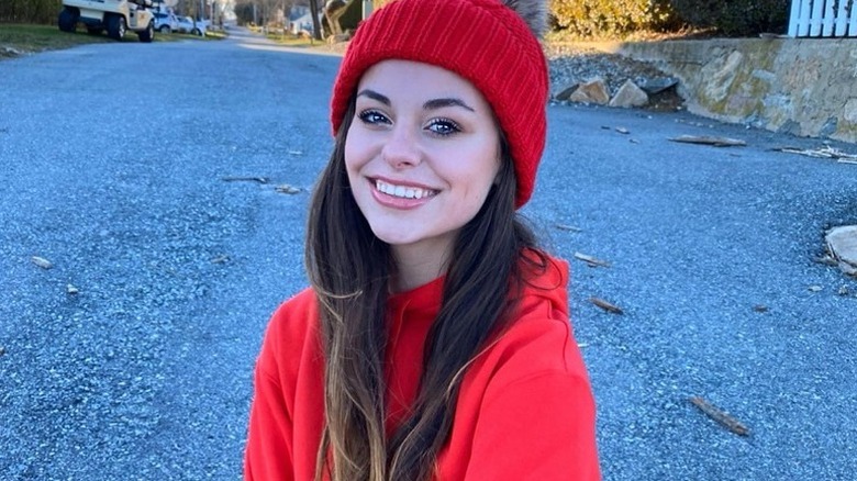 Annie Bonelli posing in the street