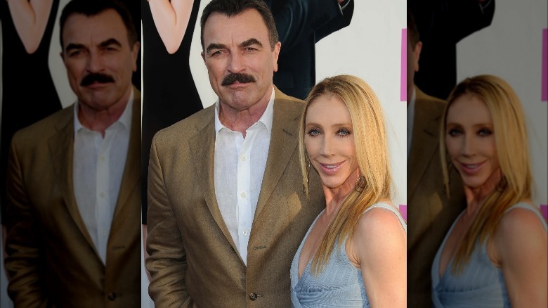 Tom Selleck and Jillie Mack on a red carpet