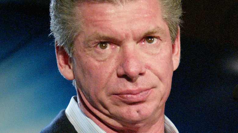 Vince McMahon on a stage