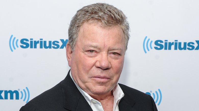 William Shatner slightly frowning