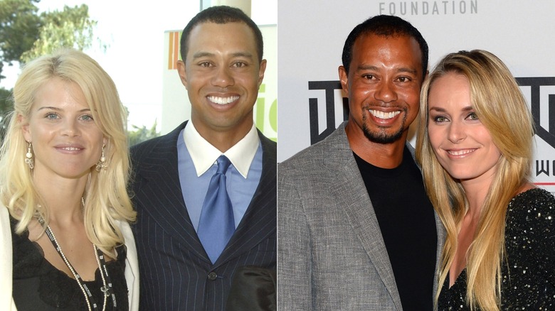 Tiger Woods with Elin Nordegren and Lindsey Vonn