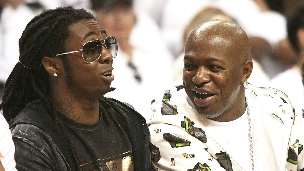 Lil Wayne and Baby laughing