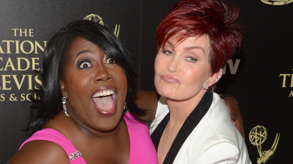 Sheryl Underwood and Sharon Osbourne making faces