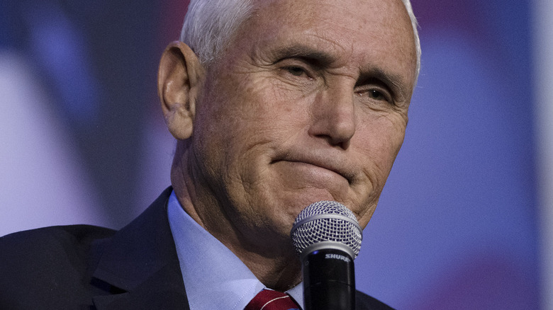 Mike Pence speaking at the 2021 RJC
