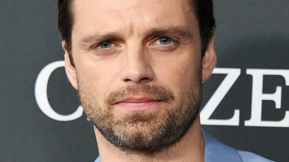 Sebastian Stan furrowing his brow 