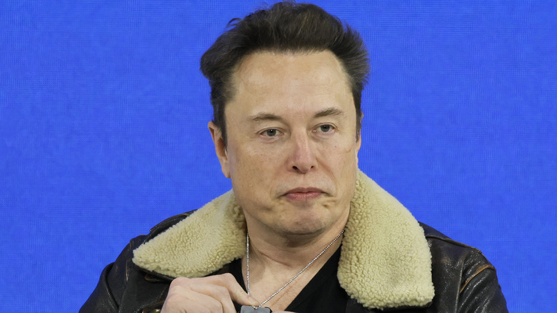 Elon Musk frowning