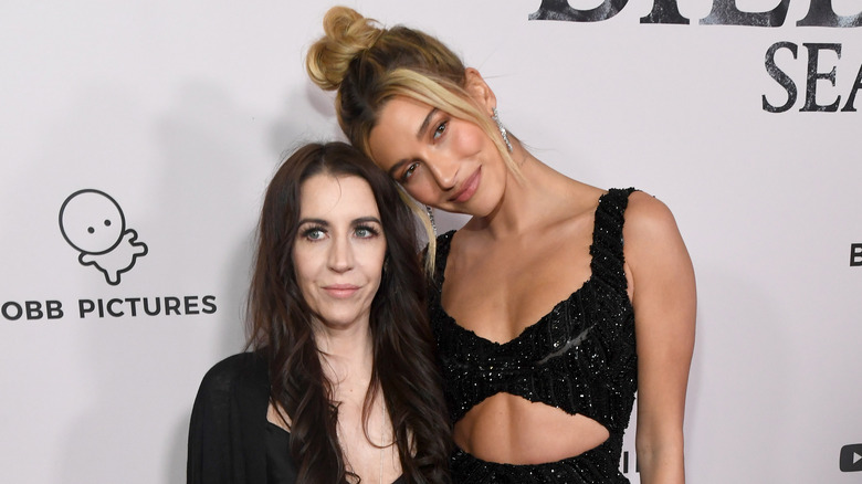 Pattie Mallette and Hailey Bieber posing
