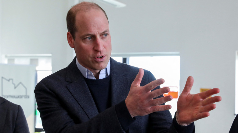 Prince William gesturing