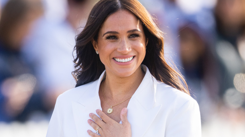 Meghan Markle wearing white