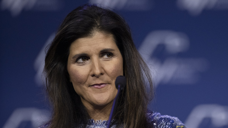 Nikki Haley on stage