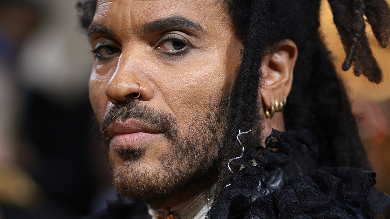 Lenny Kravitz eyeliner beard