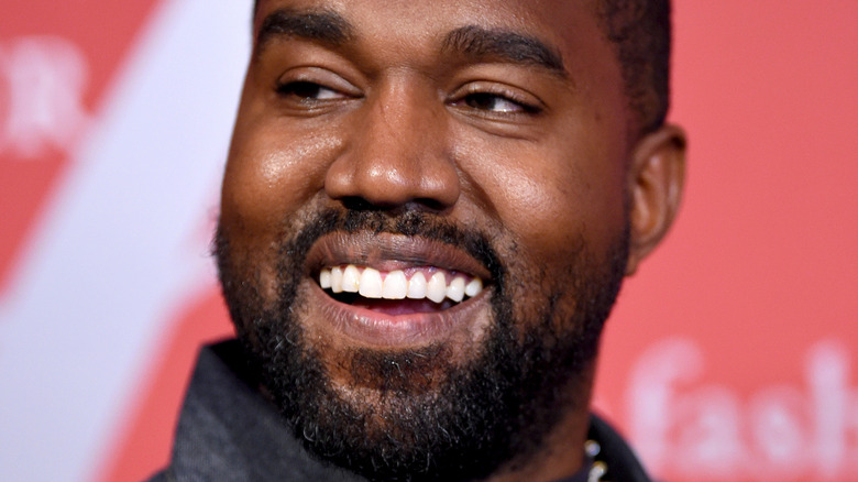 Kanye West smiling