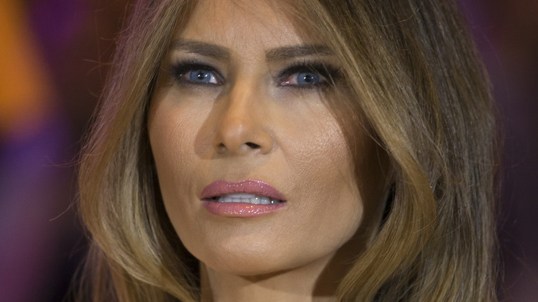 Melania Trump staring