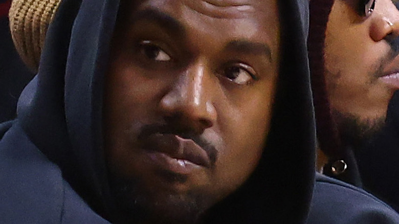 Kanye West courtside