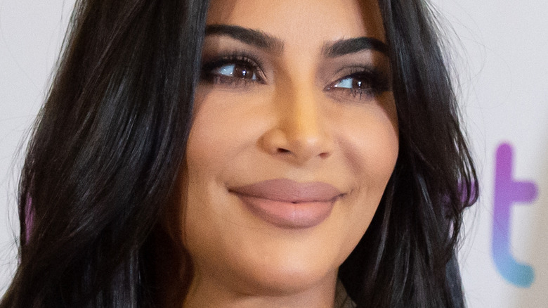 Kim Kardashian smiling