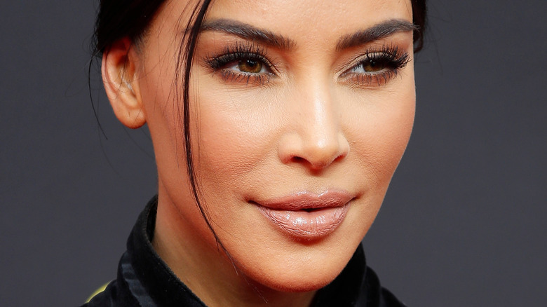 Kim Kardashian wearing an updo