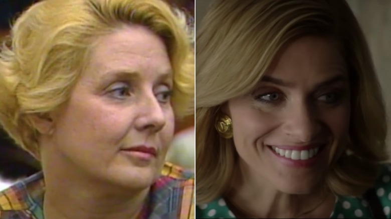 A composite image of Betty Broderick and Amanda Peet